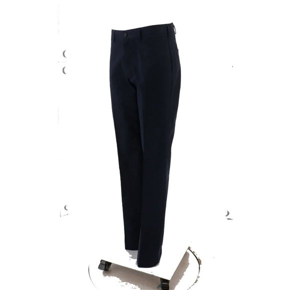 NWT LANDS' END MEN'S TAILORED FIT NO IRON CHINO PANTS CLASSIC NAVY 35 - Picture 2 of 7